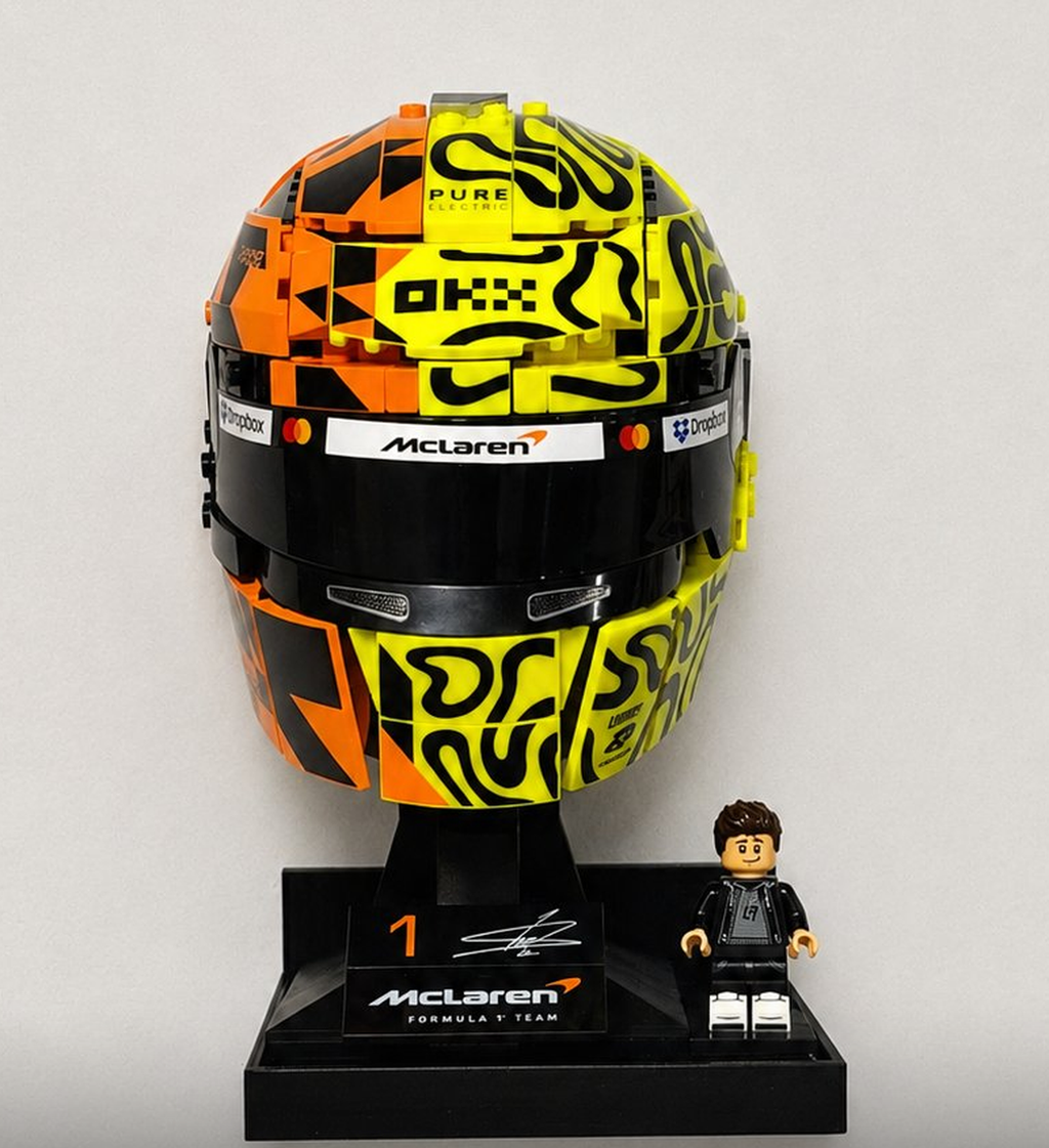 F1 helmet wall mount floating shelf display, helmet not included