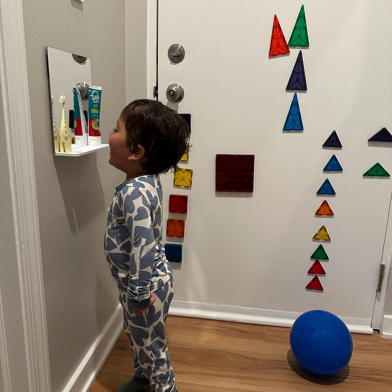 Etsy review photo: Montessori toddler self-care station (Elizabeth)